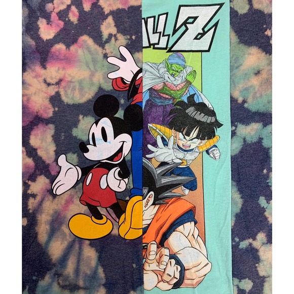 1/1 Reworked Small Tee, Mickey Mouse, Dragonball Z, Disney, custr - Picture 2 of 3
